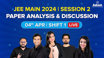 JEE Main 2024 April Attempt Paper Analysis and Discussion | 4th April Shift 1