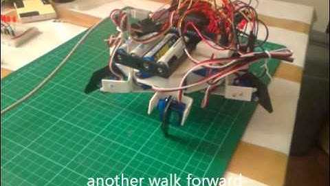 Mini V1.1 - 2DOF Hexapod Robot full movments