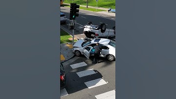 Drone Video Shows Major Crash #shorts