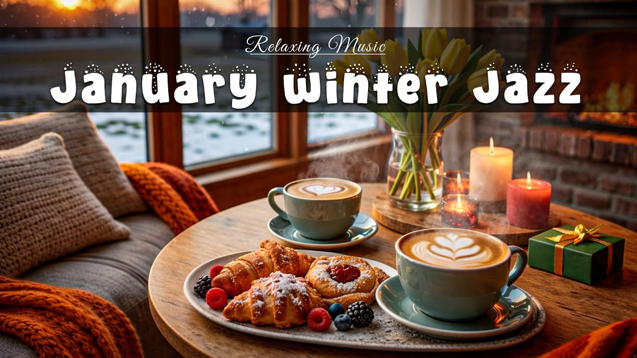 [JANUARY MORNING JAZZ] ☕ Feeling Relaxing Jazz Cafe Music & Bossa Nova Piano For Work, Study, Relax