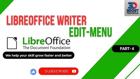 📌LibreOffice Writer || EDIT MENU || Part-4 || #libreofficewriter #libreoffice 