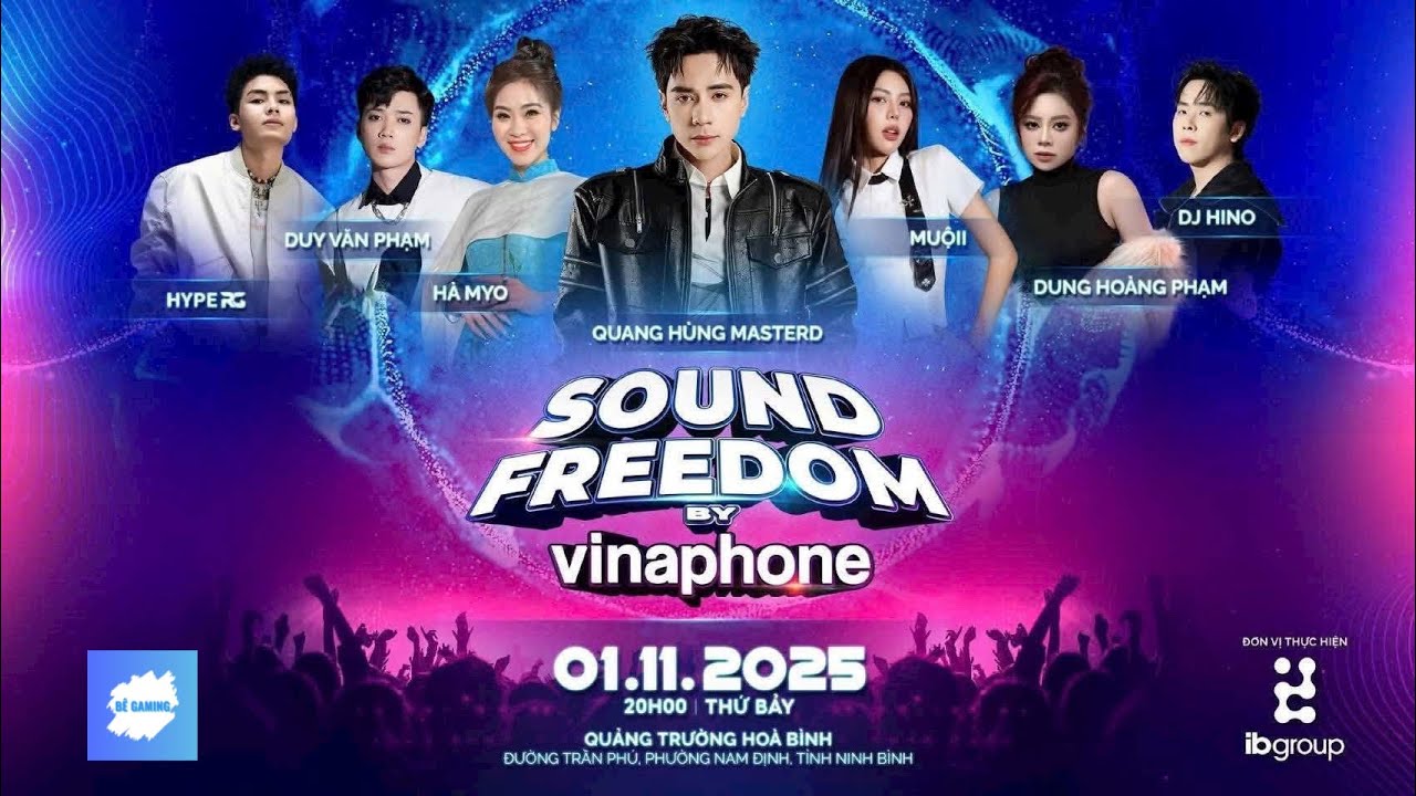 Sound Freedom By Vinaphone 2025 | Ninh Bình | QUANG HÙNG MASTERD, MUỘII, HÀ MYO,…
