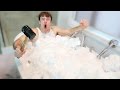 EXTREME REAL SNOW BATH CHALLENGE (READING MEAN COMMENTS)