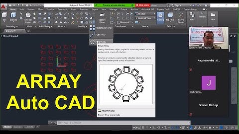 Array Command in Auto   #Online_Auto_CAD_Class  #Dinesh_Saini_Kulhada #msme #ppdc #meerut #saini