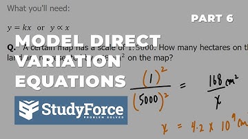 Direct Variation Word Problems | Map Scale Example (Part 6)
