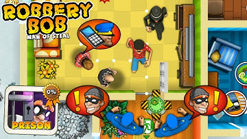 Robbery Bob - Prison vs Robbery Bob 2 Gameplay Walkthrough Ep 122