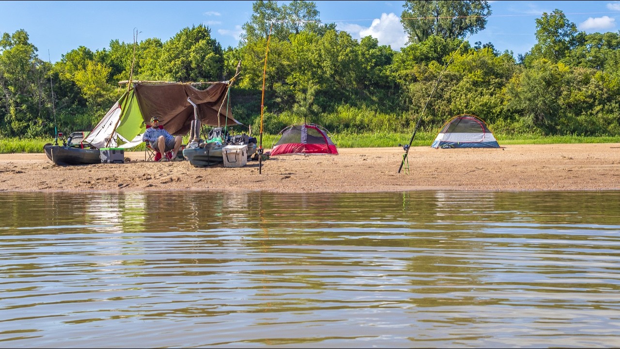 We Camped on a Sandbar…Then a MONSTER Took the Bait!