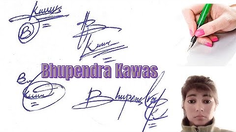 Bhupendra kawas name signature with arooj