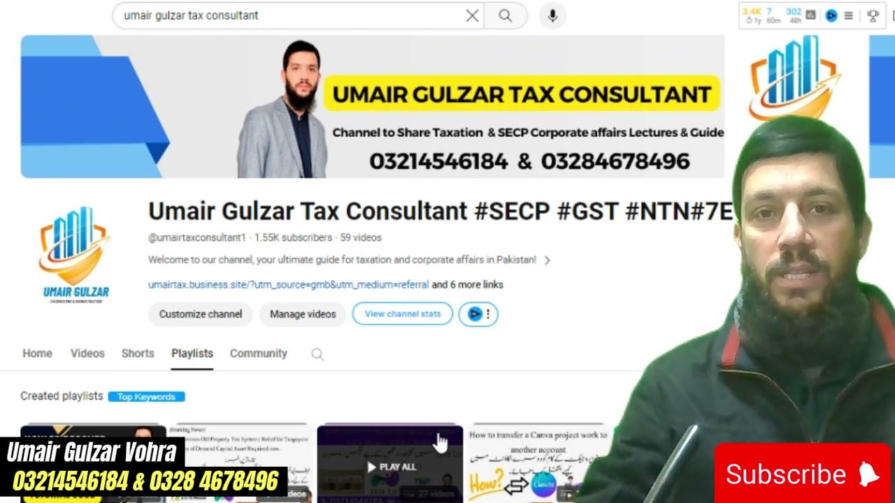 Welcome  Umair Gulzar Tax Consultant 