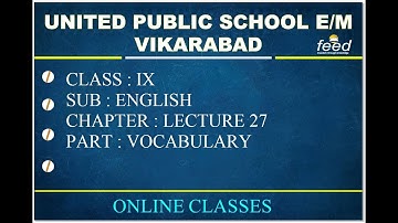 9TH CLASS ENGLISH LECTUER 27 WHAT IS MAN WITHOUT THE BEASTS  VOCABULARY