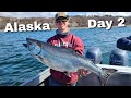Catching Big King Salmon And Giant Halibut While Fishing In Alaska