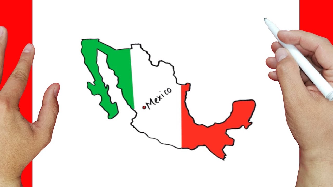 Como dibujar el mapa de Mexico paso a paso y muy facil - YouTube