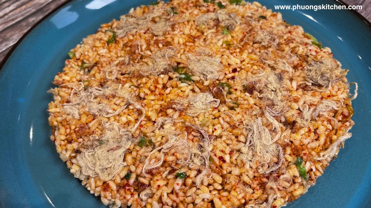 KHÔNG CẦN NẤU NẾP HAY SẤY KHÔ-CƠM CHÁY CHÀ BÔNG 30 Phút có ăn ngay