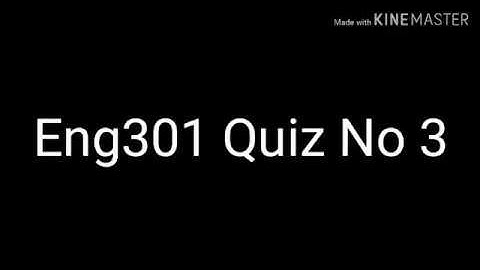 Eng301 Quiz No 3 Prepare yourself virtual university vu