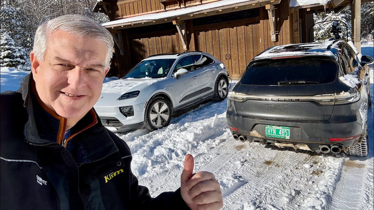 Electric vs. Gas: Porsche Macan Showdown In Snow Covered Vermont!