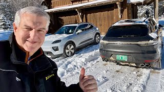 Electric vs. Gas: Porsche Macan Showdown In Snow Covered Vermont!