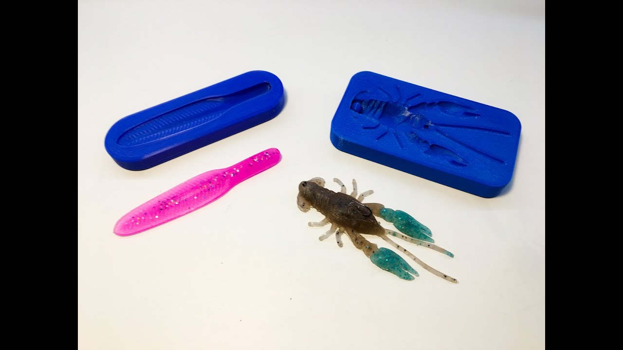 Making 3D Printed Open Pour Molds for Soft Plastic Lures (The
