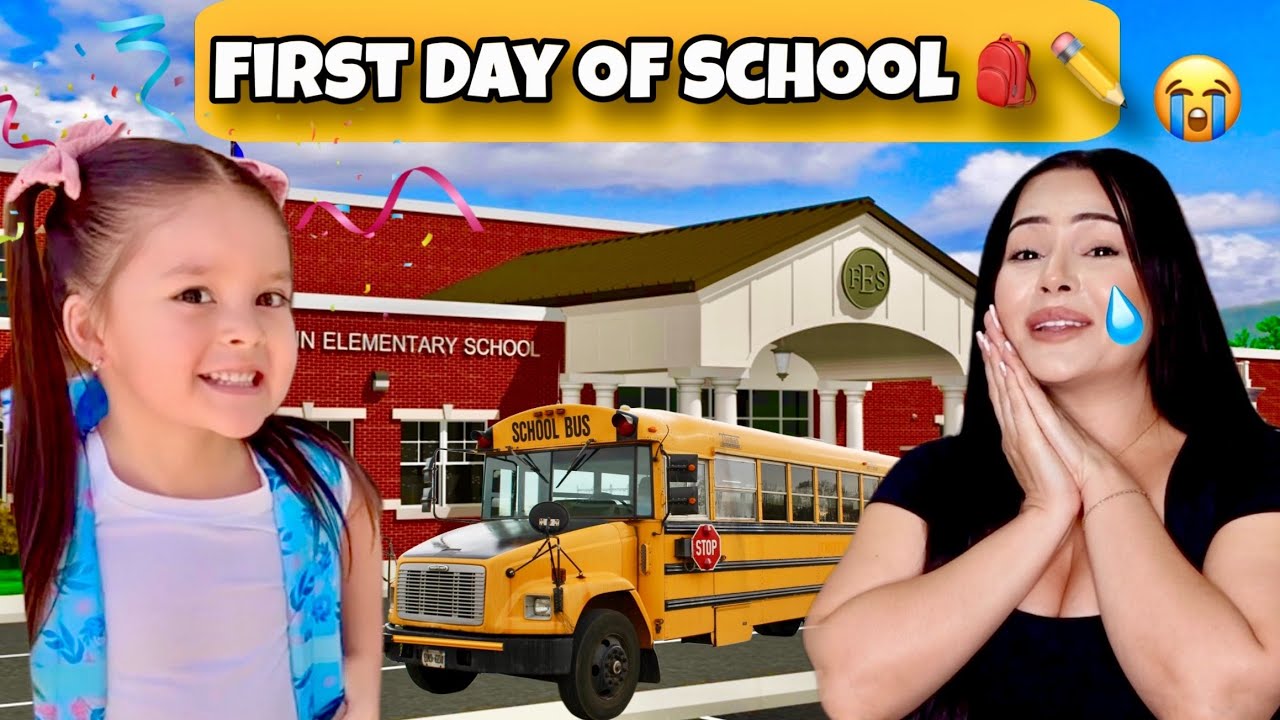 My Daughters FIRST DAY OF SCHOOL 🎒Emotional 😭 - YouTube