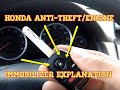 HONDA - Anti-Theft/Engine Immobilizer Explanation, DIY Learning Tutorial