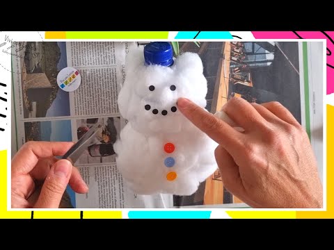 PUPAZZI DI NEVE diy (2021) lavoretti natalizi fai da te - riciclo creativo tutorial #146