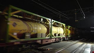 【JR貨物】４０７６レ ＥＦ８１-４０６ 黄色タンクコンテナ積載