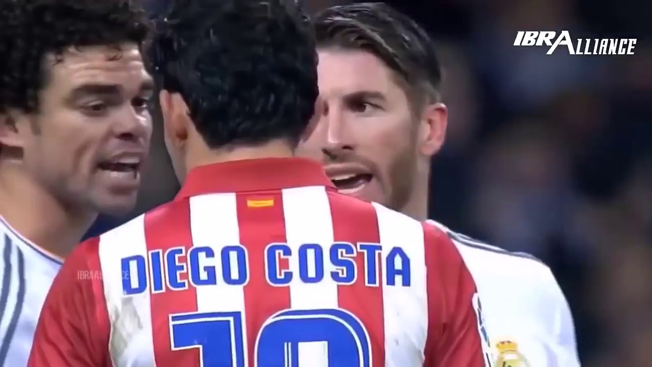 Sergio Ramos Vs Diego Costa All Fights Crazy Moments Youtube