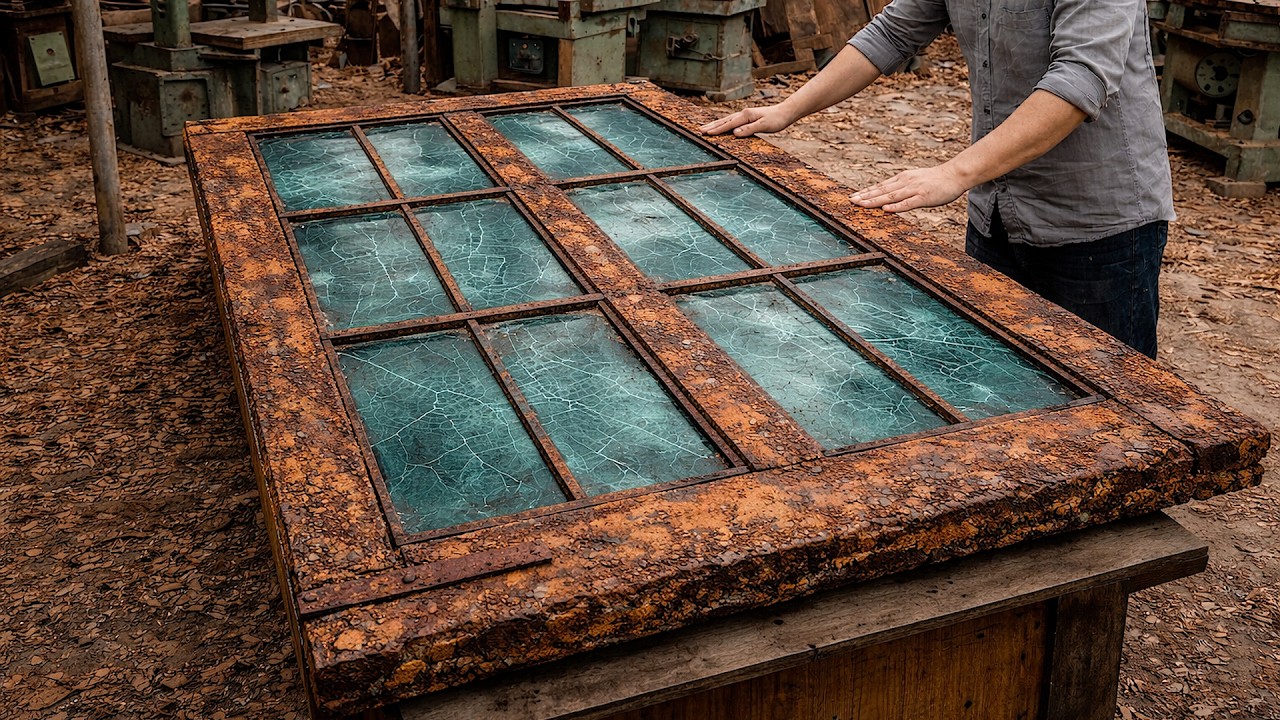 Transforming Old Doors and Antique Wood with Hundreds of Nail Holes into Masterpieces | Woodworking