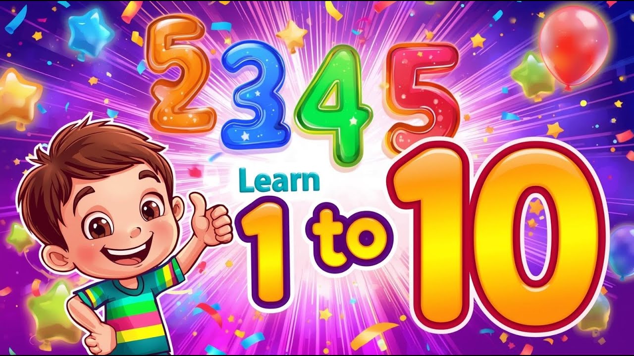 Learn Numbers 1 to 10 | Fun Counting Song for Kids & Toddlers - YouTube