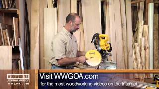 George Vondriska shows you how to select a blade for a sliding miter saw. A Woodworkers Guild of America (WWGOA) original 