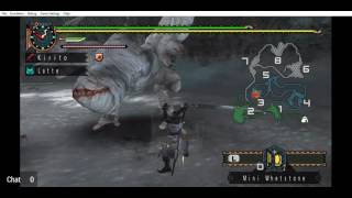 Hunting Khezu MHFU PSP with Long Sword Katana! - YouTube