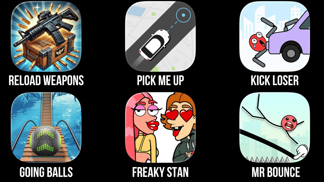 Reload Weapons, Pick Me Up, Kick Loser, Going Balls, Freaky Stan, Mr Bounce