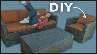 How To Sew EASY WASHABLE Cushion Covers For Outdoor Furniture