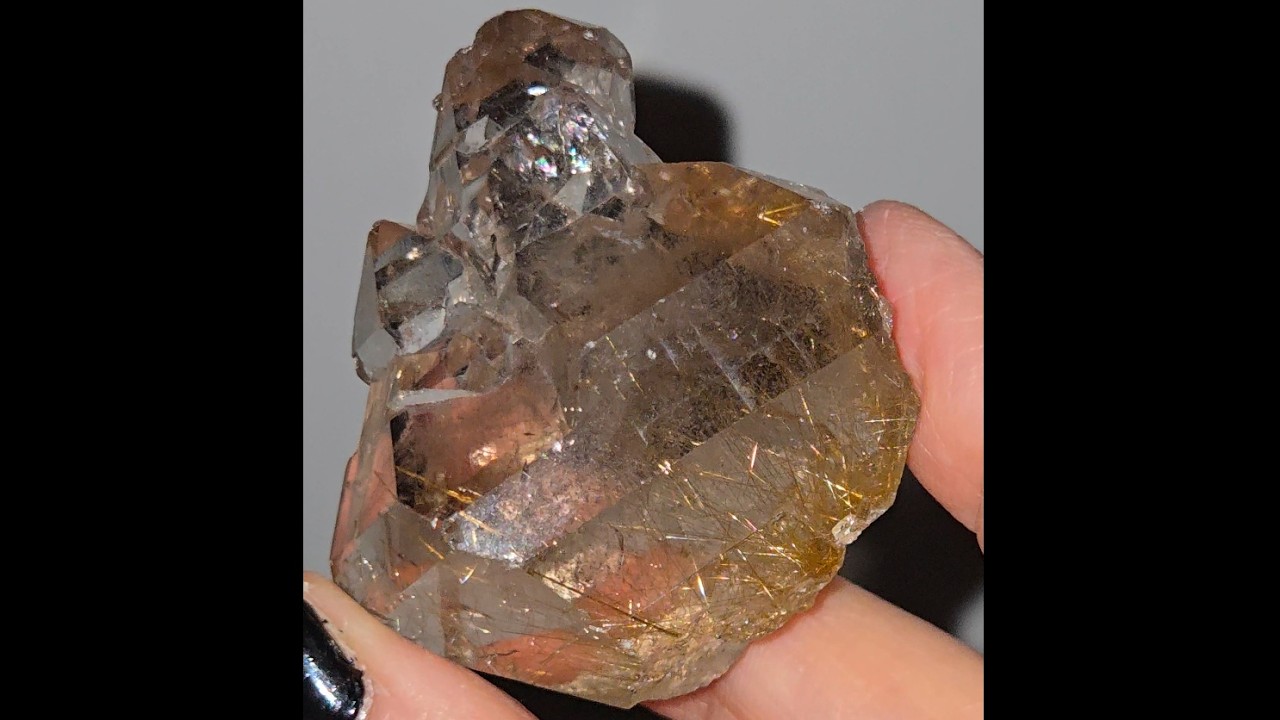 Golden rutilated quartz with elestial formations - RT1439
