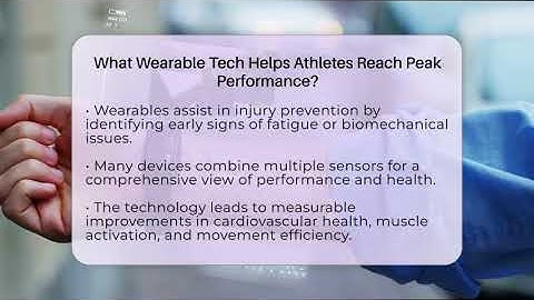 What Wearable Tech Helps Athletes Reach Peak Performance? - Talking Tech Trends