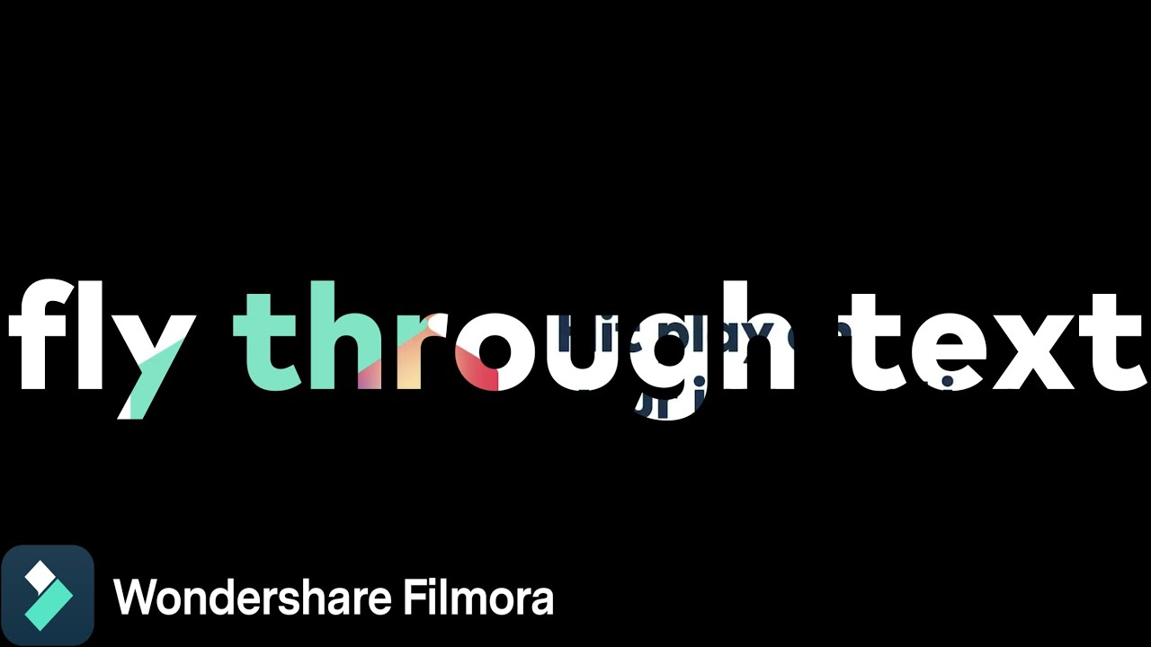 How to do fly through text in Wondershare Filmora X - YouTube