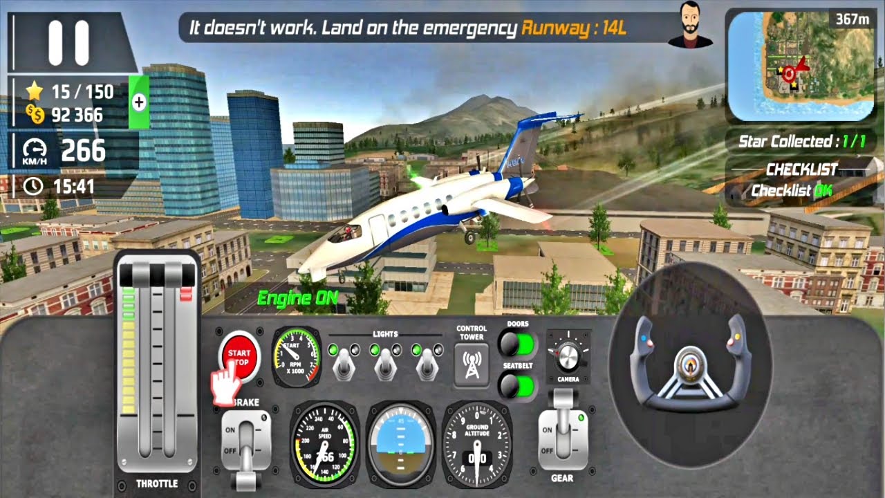 AFPS Airplane Flight Pilot Emergency Landing Private Ariplane Flight
