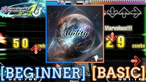 【DDR A3】 Ability / Stessie [BEGINNER/BASIC] 譜面確認 Play