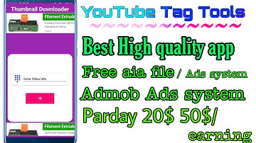 YouTube Videos Tags With Description Show in App | Free AIA File|| First Online Creator..