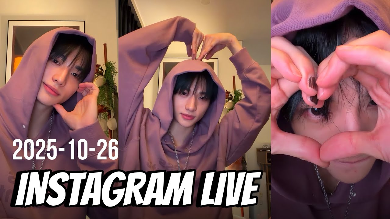 Hyunjin (Stray Kids) Instagram live. 2025-10-26