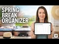 Spring Break Planner PDF | 70-Page Printable Calendar, Meal Planner &amp; Bucket List for Families