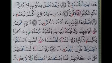 سورة يس الآية من ٦١ الى ٦٦ ( 61~66)