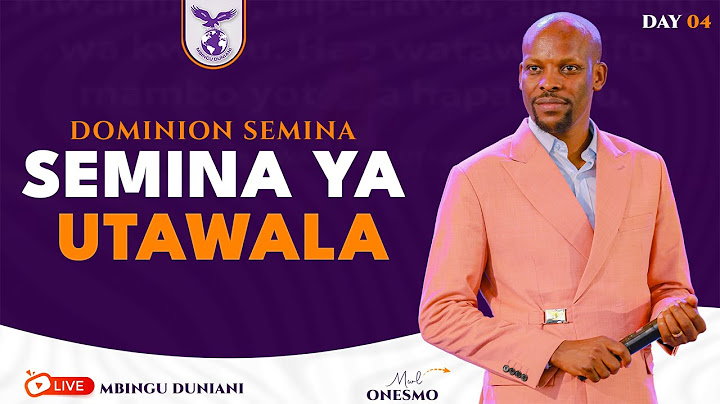 SIRI ZA KUTAWALA SEMINA YA UTAWALA (DAY 04) | MWL. ONESMO | 21 JUNE 2025.