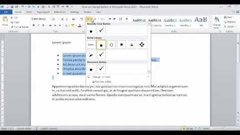 How To Change Bullets in Microsoft Word 2010