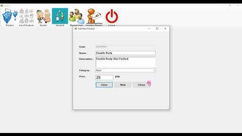 Bakery Inventory System in C# and MS Access Database DEMO