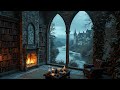 A Quiet Afternoon in the Castle Library | Dark Academia Piano & Ambience