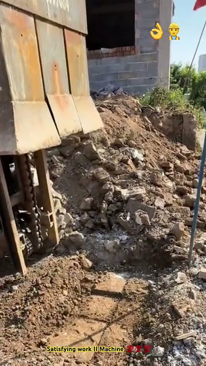 Steel blocks machining punching ground foundation for compactor