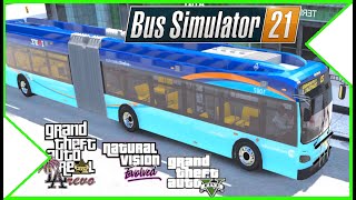 GTA 5 - Bus Simulator 21 - LA Revo-4k l Ep 18 Bus 21 Normal "Bendy bus" screenshot 5