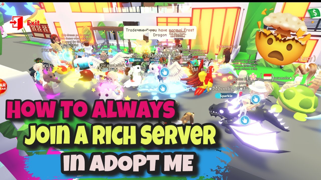 How to get into RICH Trading Servers in Roblox Adopt Me @roblox @playa, Trading Spaces