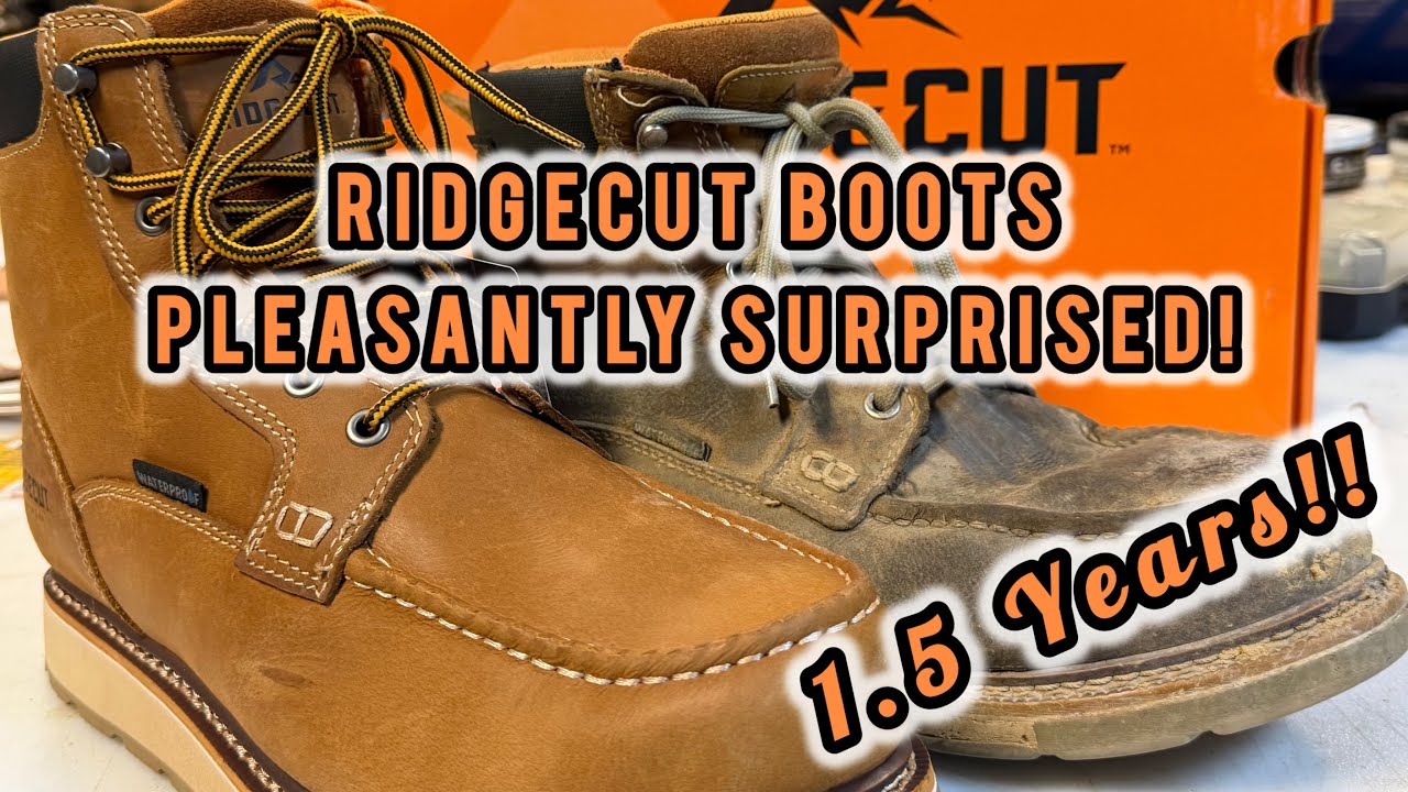 Mens Ridgecut Work Boots Mens US Sz 10.5M Work Boot Hiking Black / Tan Waterproof  main image 2