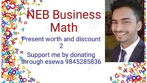 Present worth and discount part 2 solved question